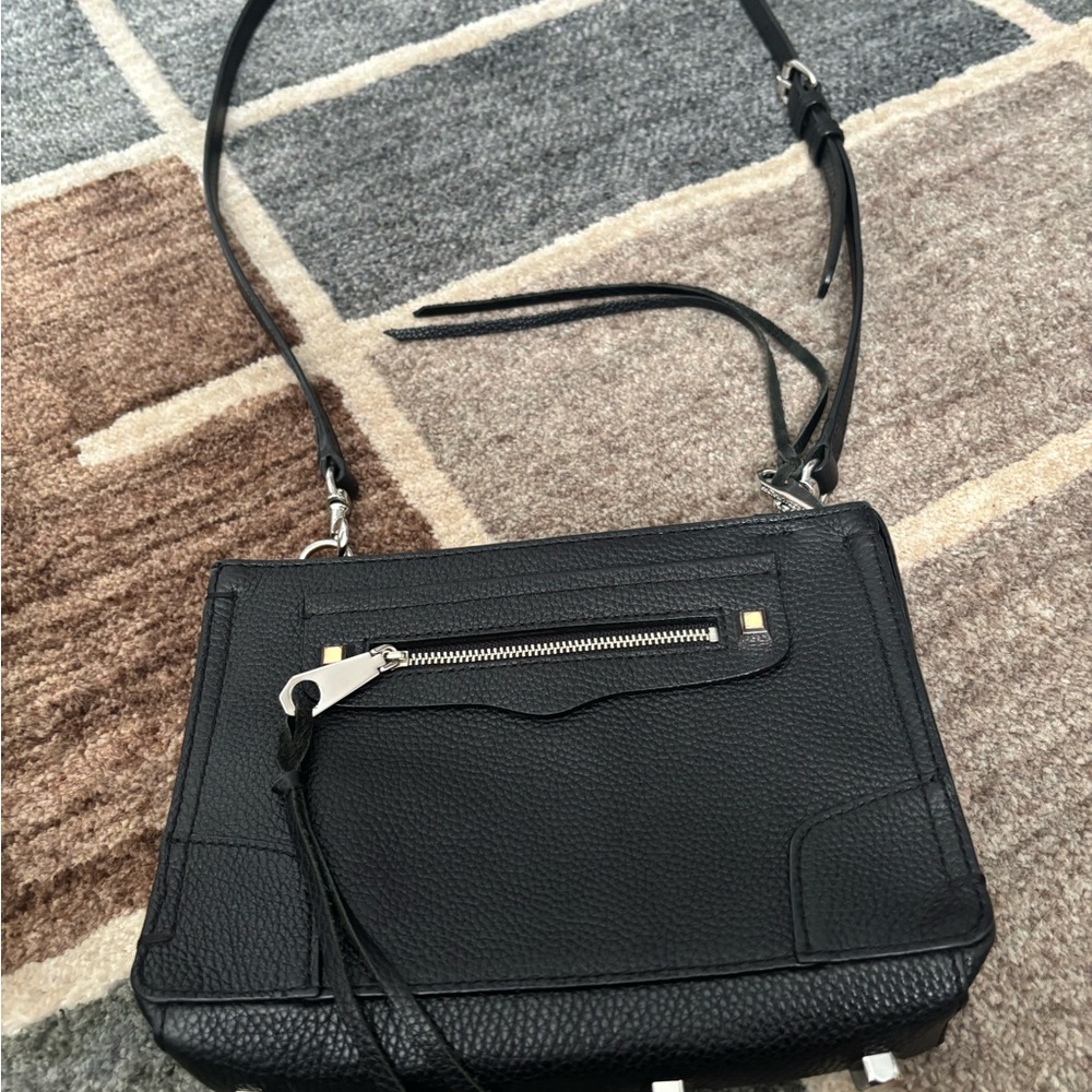 Rebecca Minkoff Black Crossbody Bag with Textured Leather